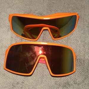 2x NWT Dunkin x Knicks Vibrant Orange Sunglasses with Rainbow Lenses